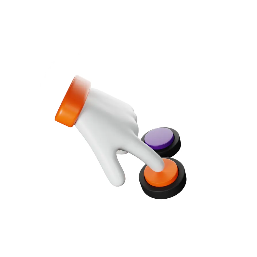 Hand pressing button