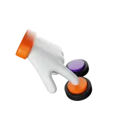 Hand pressing button